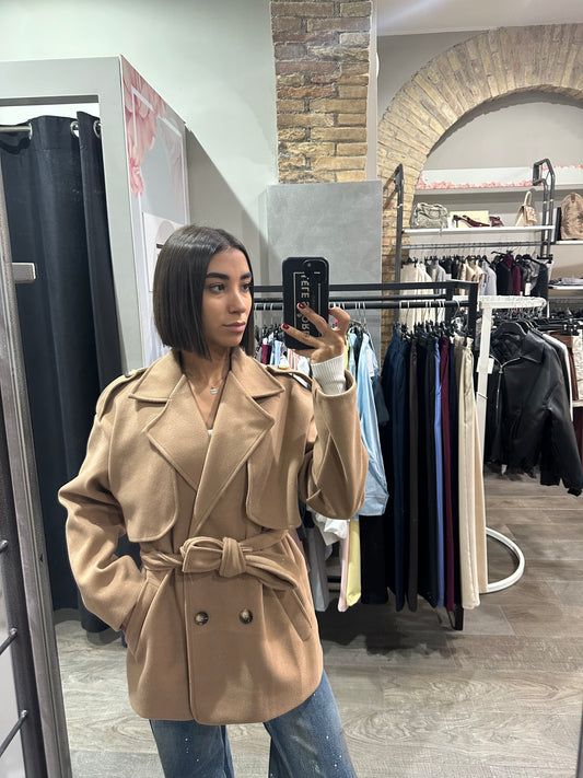 Trench Corto Beige