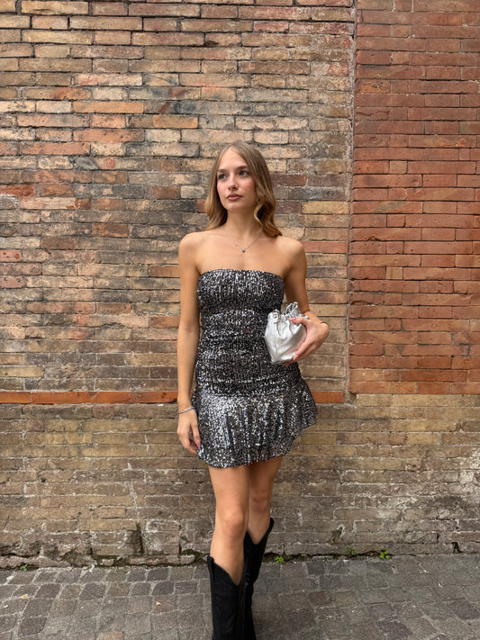 Mini Dress Spark Silver